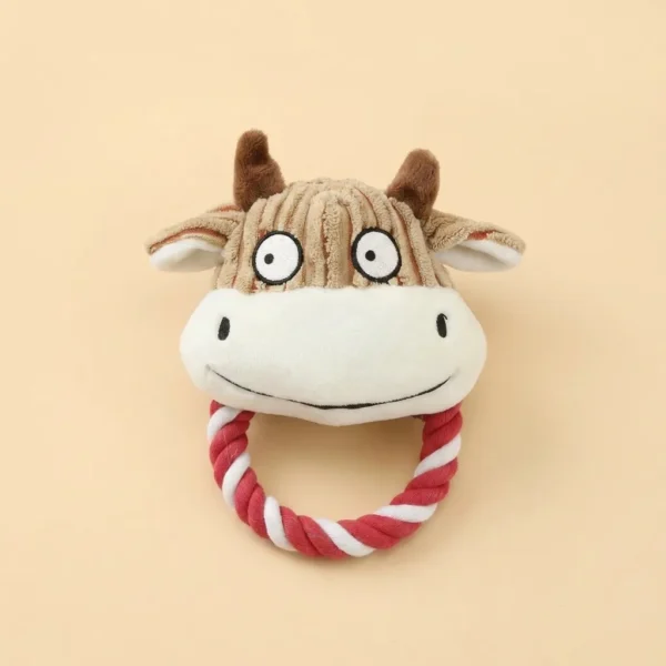 cow_loop_red_cover Knotted Bull Head Dog Toy