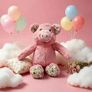 Pink Crinkle Pig Dog Toy